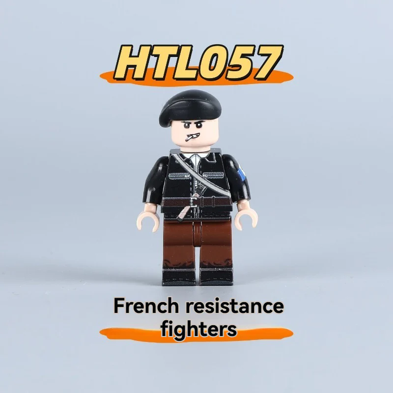 HTL057 World War II French resistance fighters Minifigures