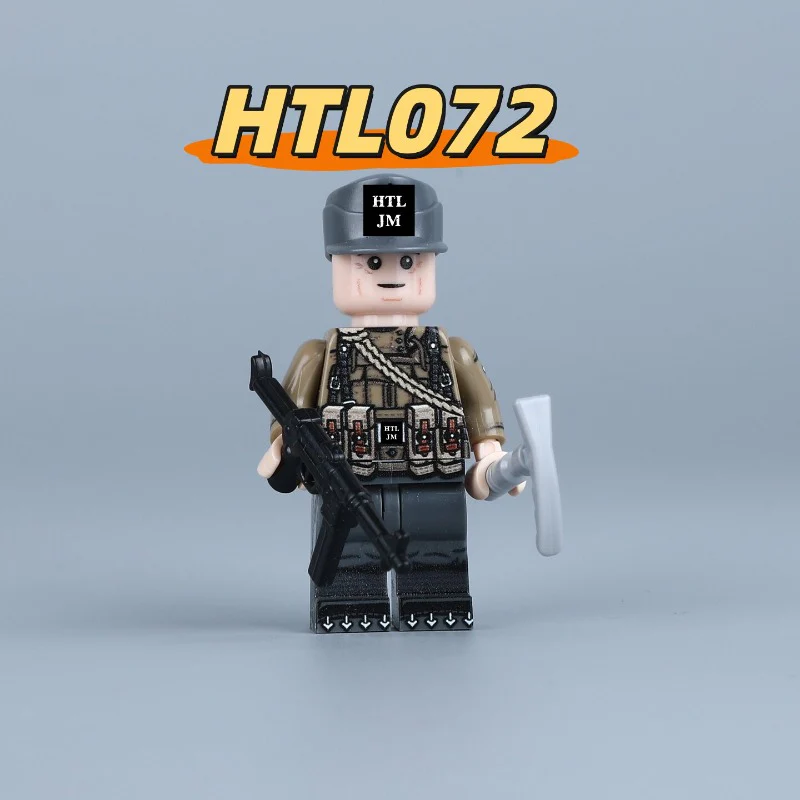 HTL072-075 World War II Mountain Hunter Uniform Minifigures - Image 2