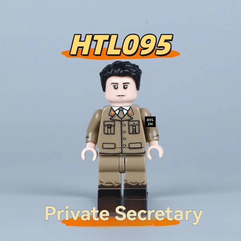 HTL095-096 World War II Private Secretary Brigade Captain Uniform Minifigures