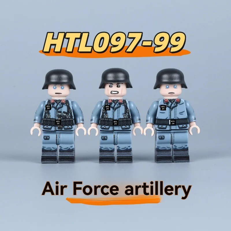 HTL097-099 World War II Air Force Artillery minifigures