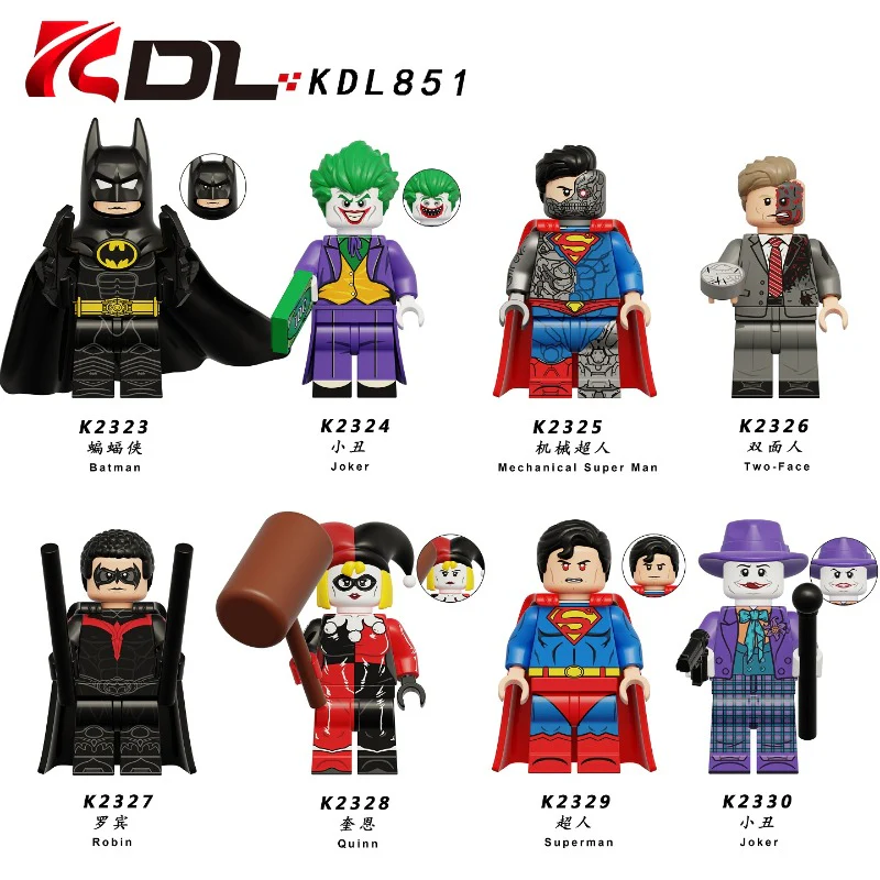 KDL851 Superhero series  Batman  Mechanical Superman Joker Robin Minifigures
