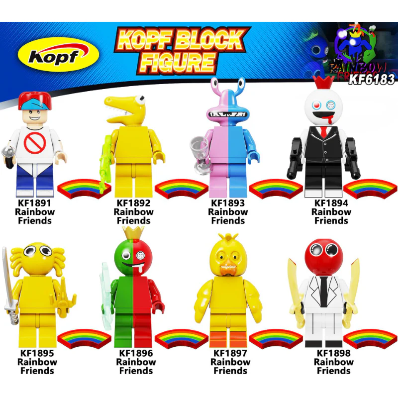 KF6183 Rainbow Friends Little Blue Game Park Minifigures