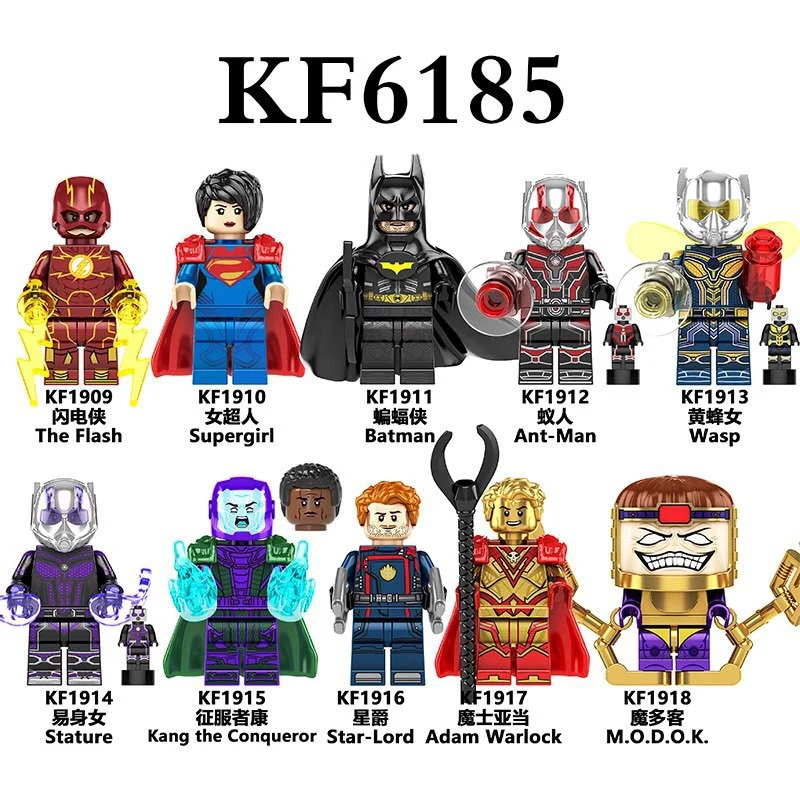 KF6185 Superhero Series Ant-Man Mordoc Adam Star-Lord The Flash Minifigures