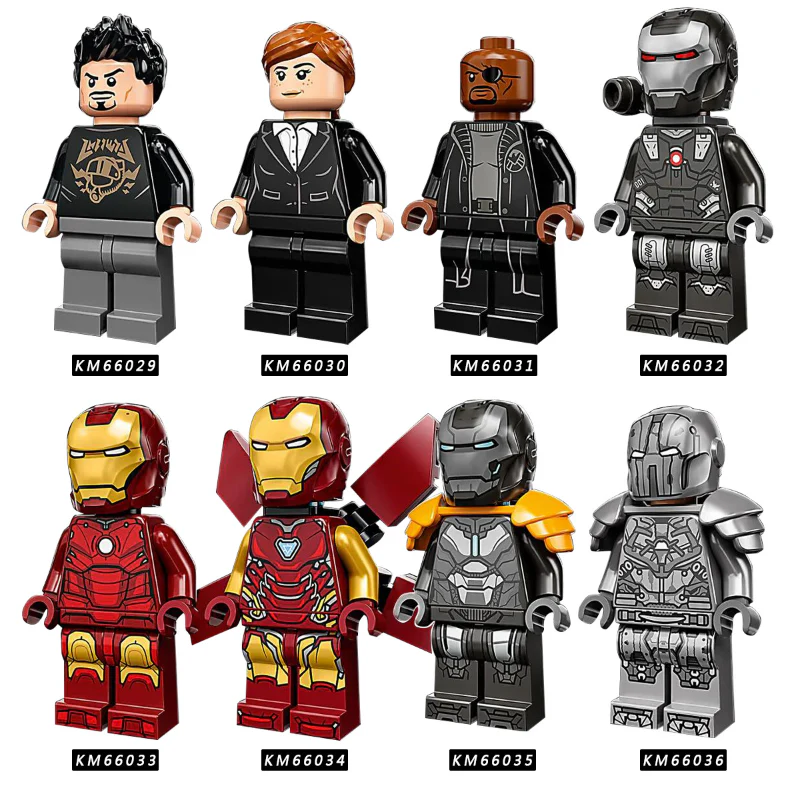 KM66029-66036 Superhero Series Iron Man Armor Minifigures