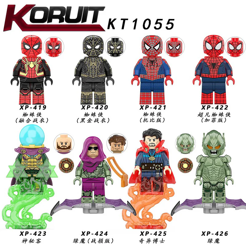 KT1055 superhero series Spiderman Doctor Strange minifigures