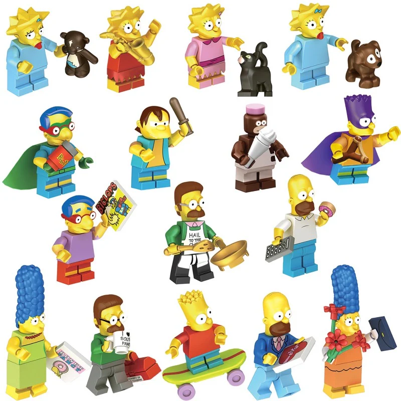 M1001 M1002 Minifigures The Simpsons