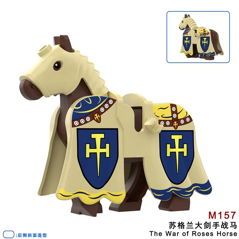 M157-162 Medieval War of the Roses War Horse Minifigures - Image 14