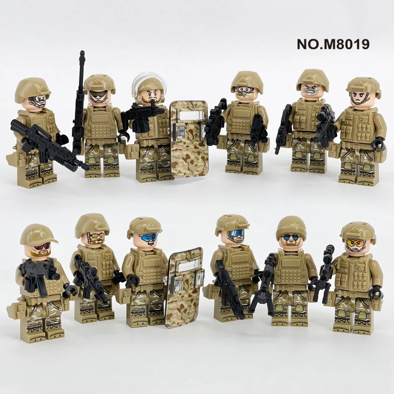 M8019 M8019-1 M8085 M8084 Special Police of Counter-Terrorism Force Minifigures