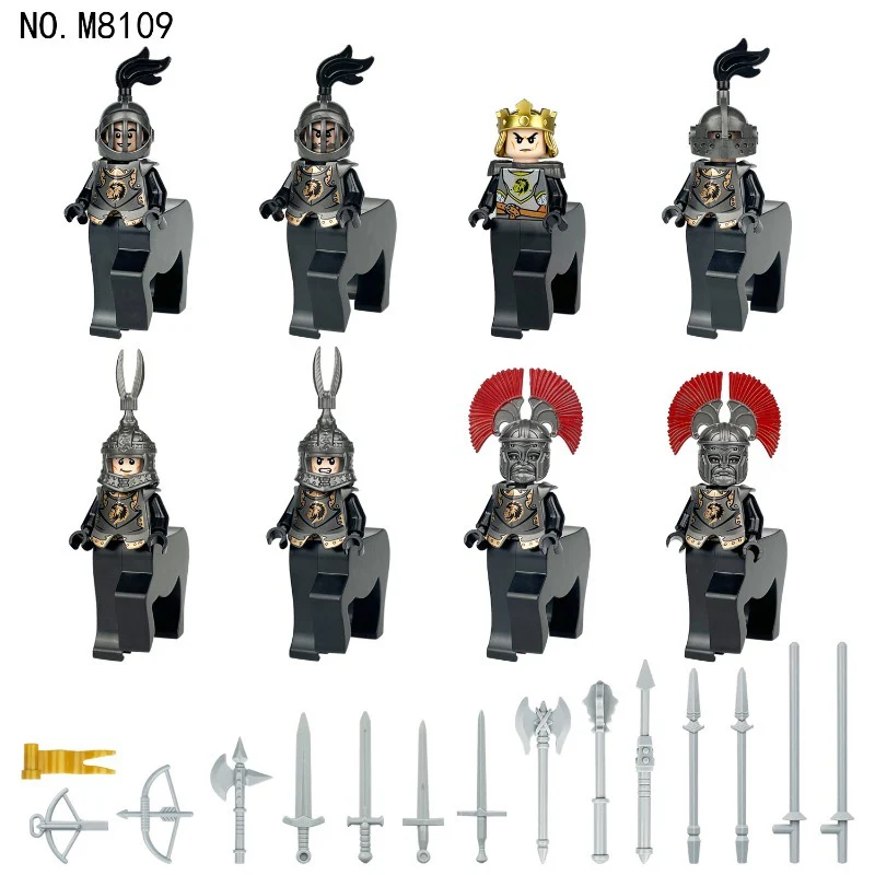 M8108-M8109-M8110-M8111 Medieval Ancient Rome Series Knight Military Castle Minifigures - Image 11