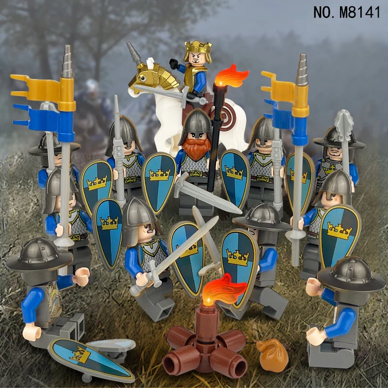 M8141 M8142 M8143 M8144 M8149 M8154 M8156 M8155 Medieval series of knights Minifigures