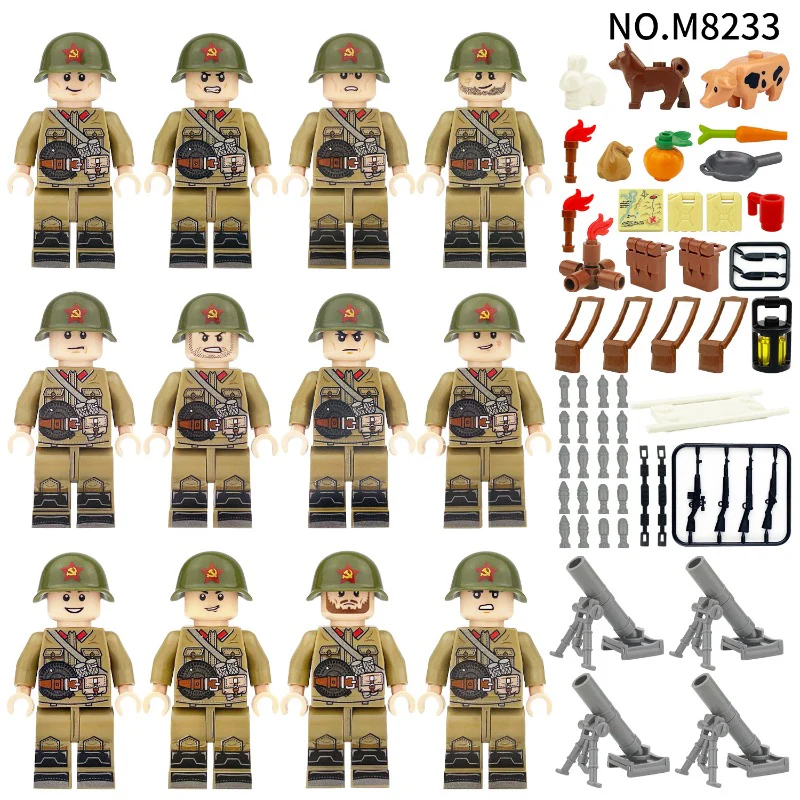 M8233 Soviet field troops Minifigures