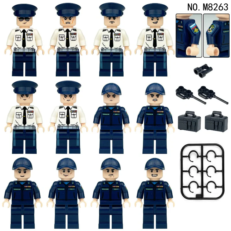 M8263 Russian officers and soldiers Minifigures