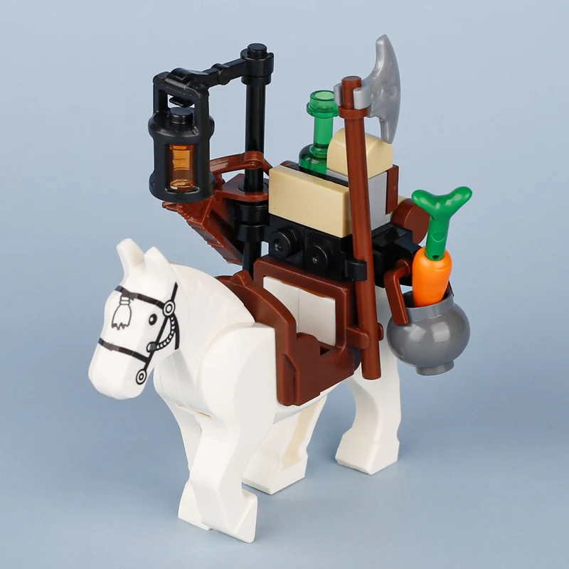 MOC Medieval Castle Transport Ox-Horse Wagons - Image 11