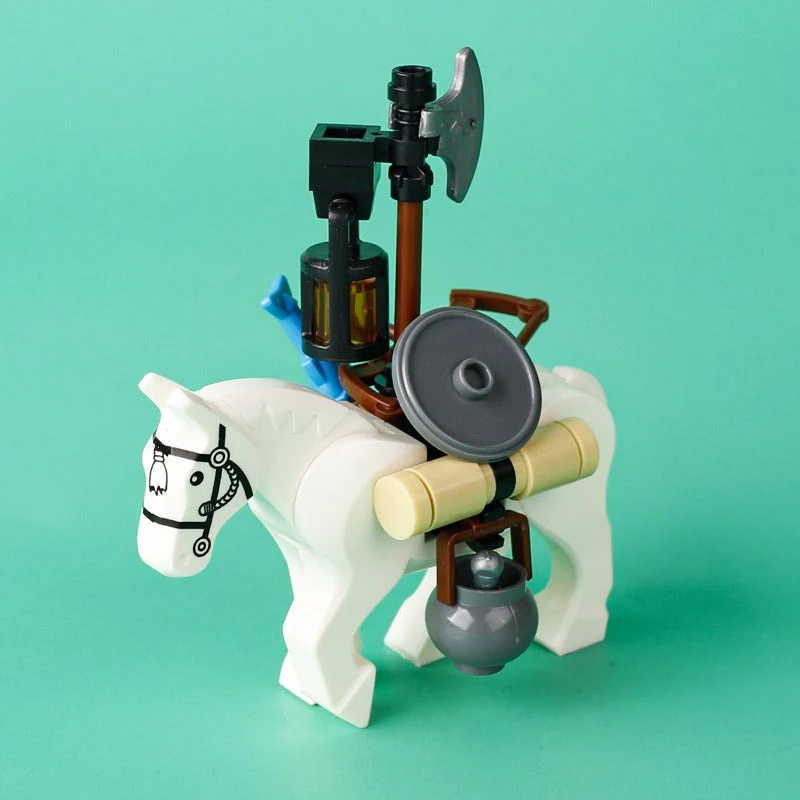 MOC Medieval Castle Transport Ox-Horse Wagons - Image 13