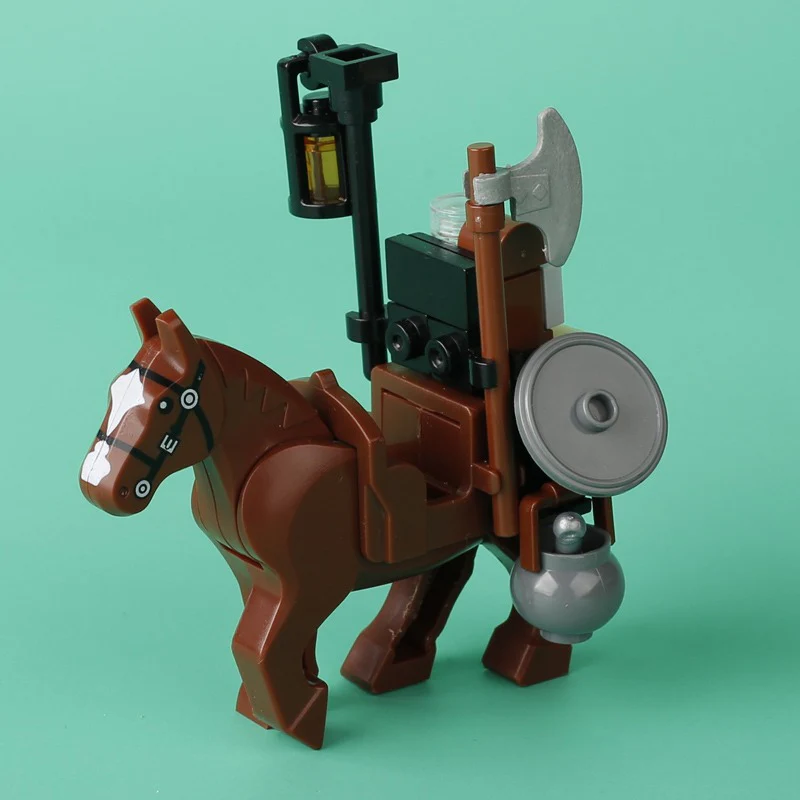 MOC Medieval Castle Transport Ox-Horse Wagons - Image 6