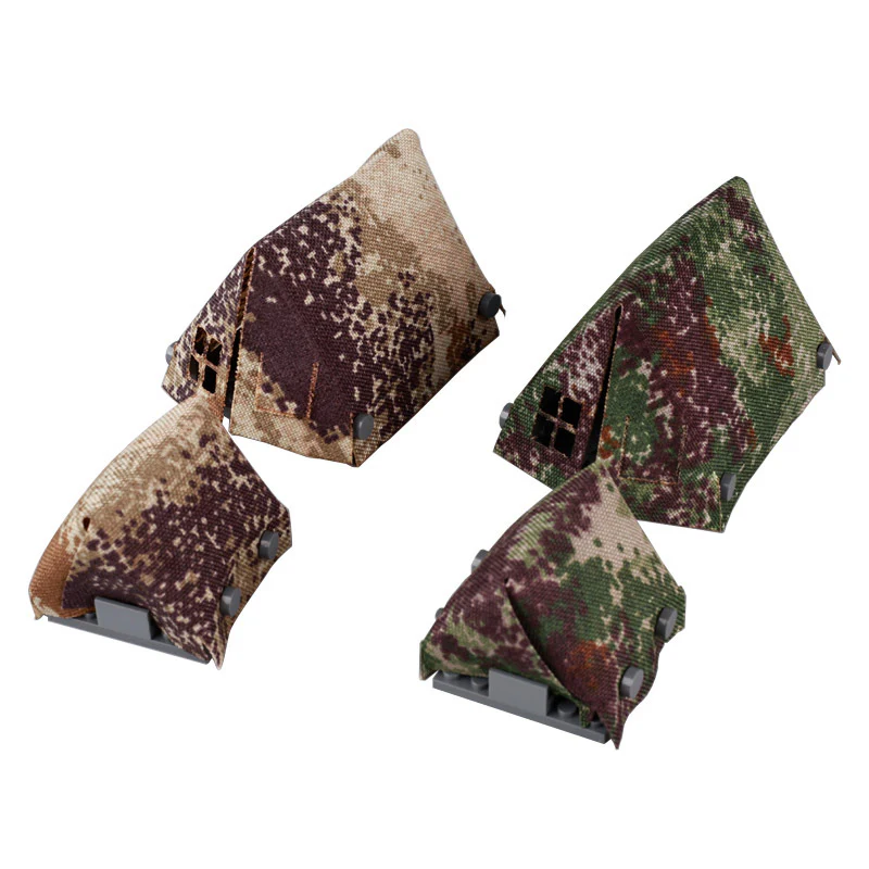 MOC WW2 soldier camouflage tent Minifigure Weapon Accessories - Image 9