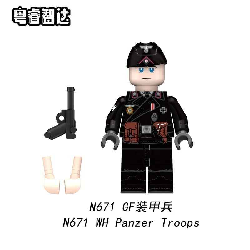 N671-N676 WW2 German Panzer Troops Minifigures - Image 8