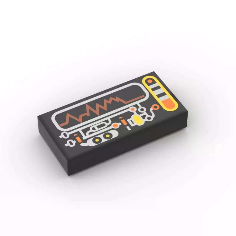 PARTS 3069 1x2 Smooth Printed Dashboard with Speedometer 5PCS - Image 18