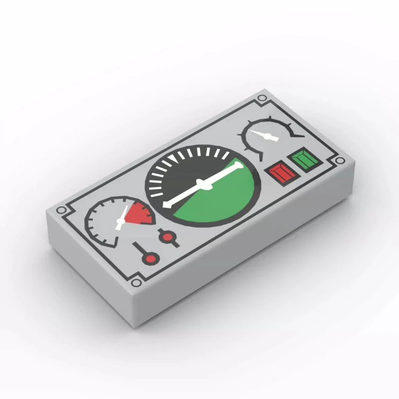 PARTS 3069 1x2 Smooth Printed Dashboard with Speedometer 5PCS - Image 20
