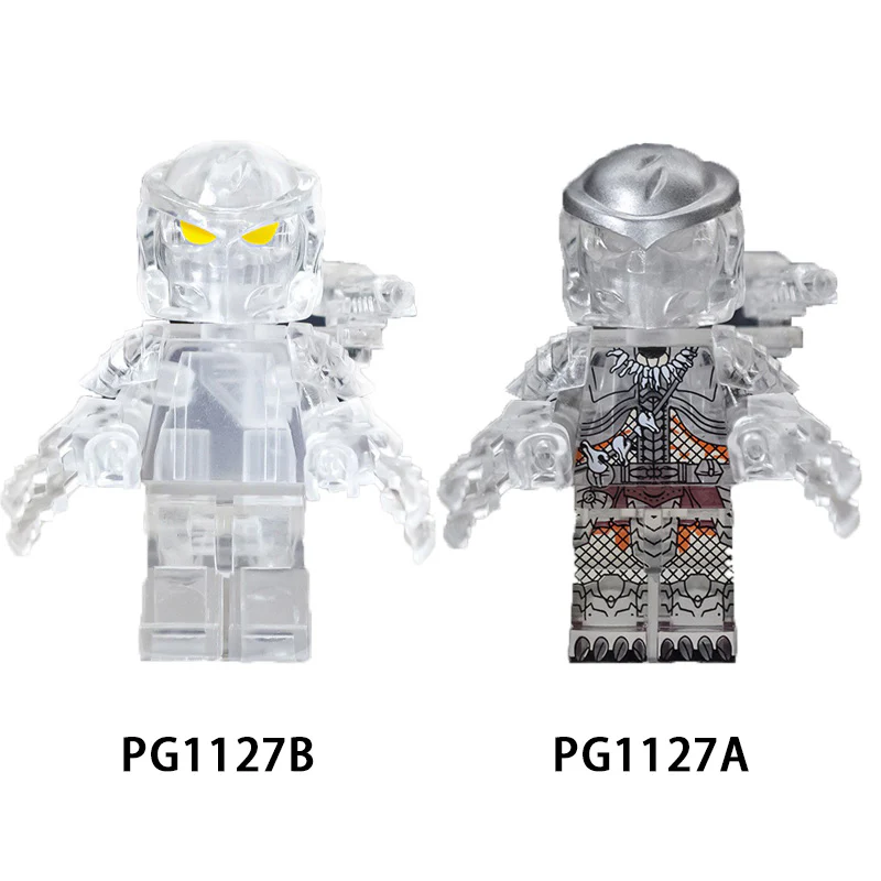 PG1127A PG1127B Predator transparent minifigures