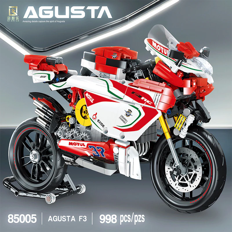 QIZHILE 998 pcs 85005 Agusta F3 & 900 pcs 85003 BMW S1000RR