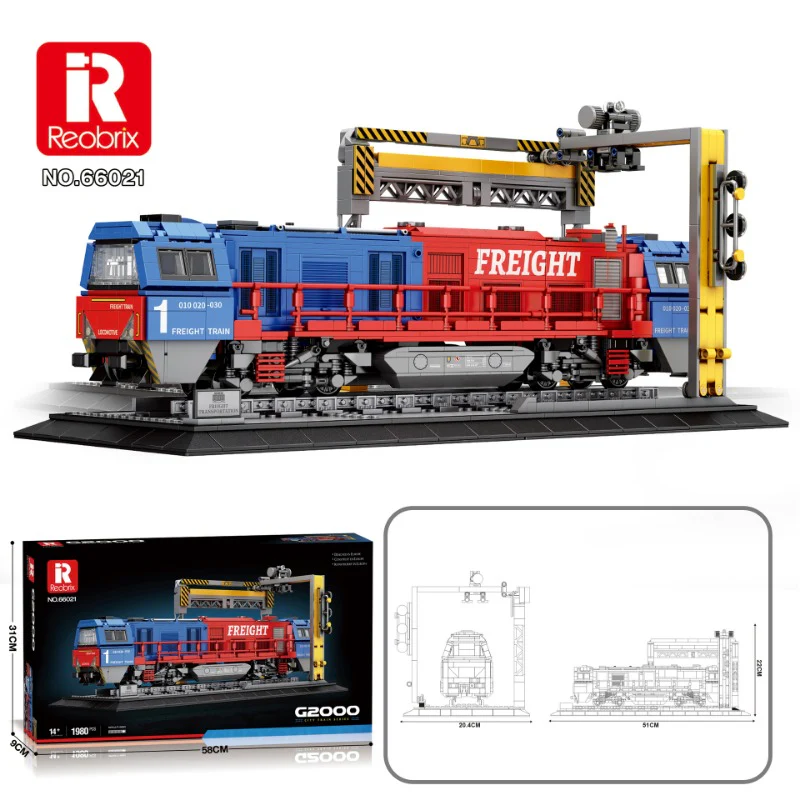 Reobrix European Electric Passenger Train- Taurus ES64U2 & Vectron & G2000 diesel locomotive freight train - Image 8