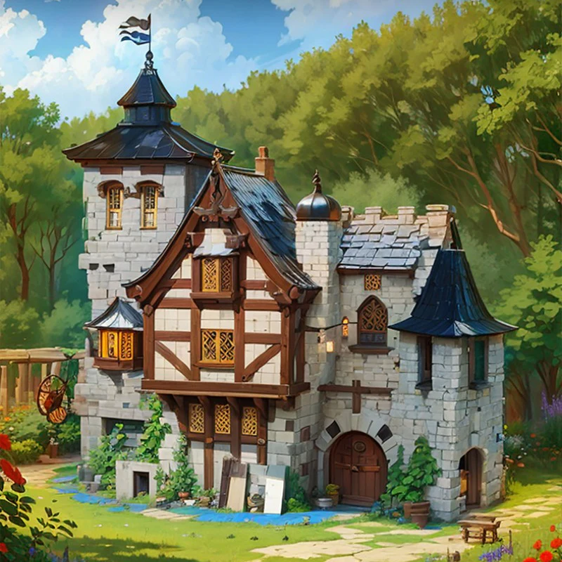 (Ship from European warehouse) 6640+PCS BK 33924 Medieval Jungle Castle - Image 2