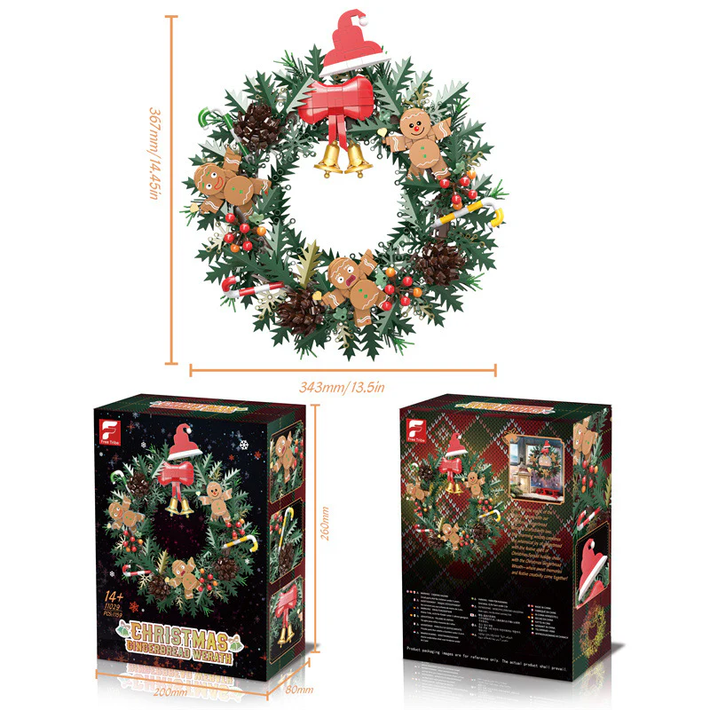 (Ship from European warehouse)1159 pcs Free Tribe 11029 Christmas Gingerbread Werath with original box - Image 5