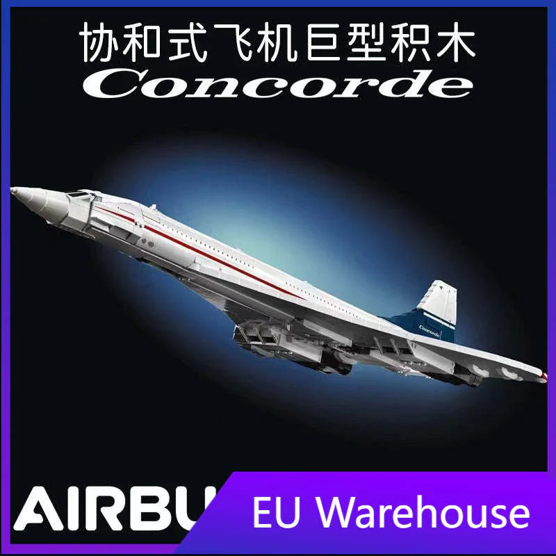 (Ship from European warehouse)2083pcs Airbus Concorde plane（printed parts version)