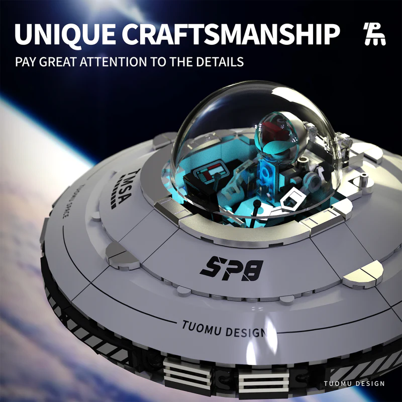 (Ship from US warehouse) 601 pcs TUOMU T3012 Space UFO spaceship - Image 2