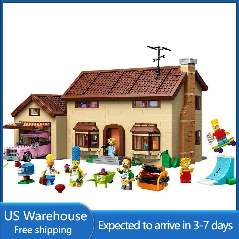 (Ship from US warehouse) The Simpsons House(2523pcs)  and The Simpsons KWIK-E-MART(2218pcs)  71016 71006 - Image 2