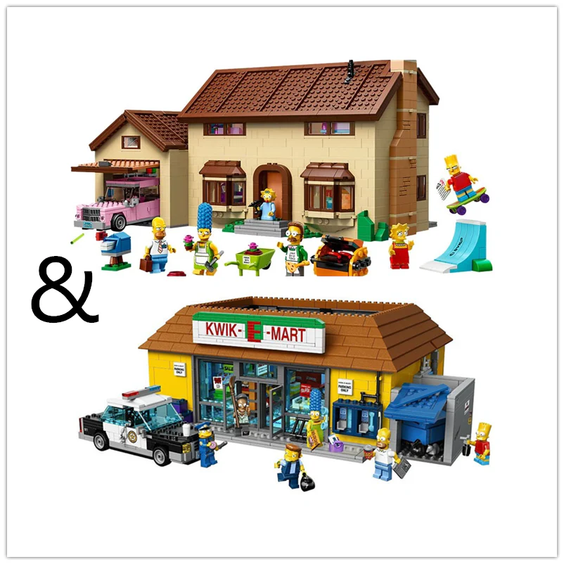 The Simpsons House(2523pcs)  and The Simpsons KWIK-E-MART(2218pcs)  71016 71006 - Image 7