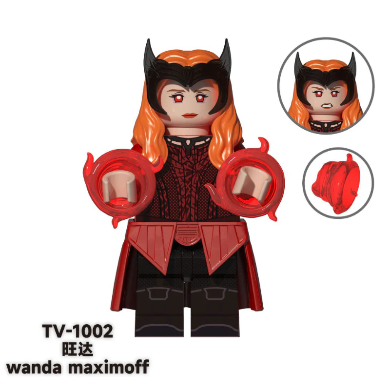 TV6201 Super Hero Series Gem Ultron Wanda Captain America Thunder Panther Minifigures - Image 3