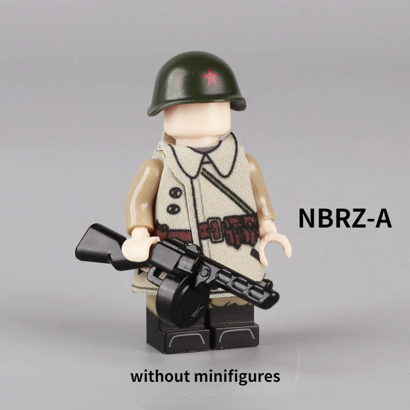 WW2 Military Soldier helmet  Minifigure Weapon Accessories - Image 16
