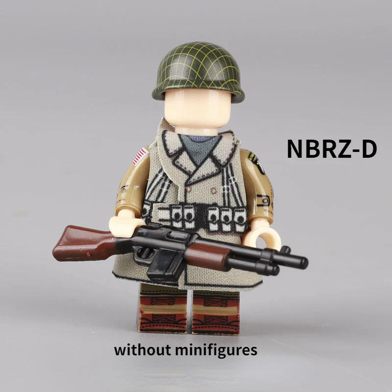 WW2 Military Soldier helmet  Minifigure Weapon Accessories - Image 19