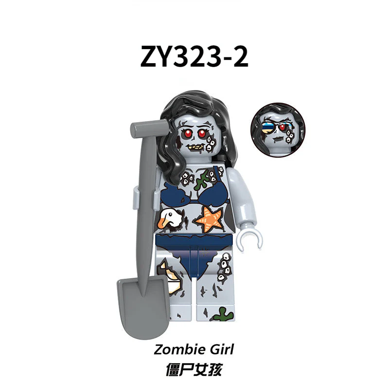 ZY323 Halloween Cemetery Zombie Minifigures - Image 3